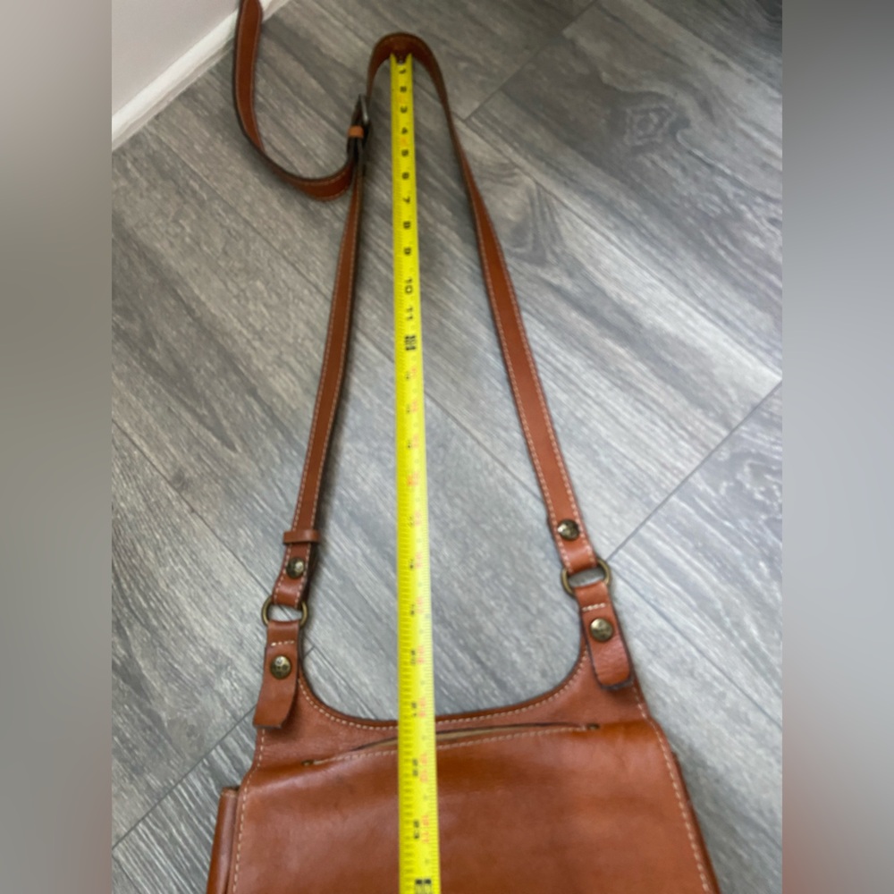 Vintage Patricia Nash Honey Brown Leather Saddle Shoulder/Crossbody Purse Bag - Picture 9 of 16